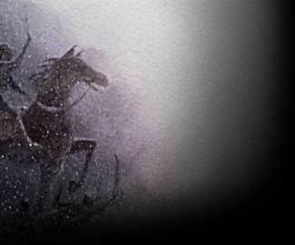 Detail from a watercolor by artist Win Jones